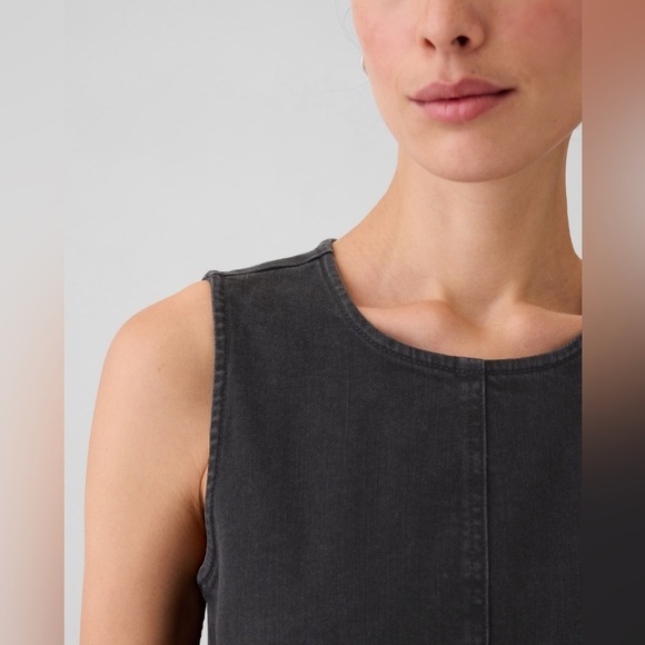 NWT! GAP Black Wash Denim Maxi Dress - Size 2 - Picture 4 of 8